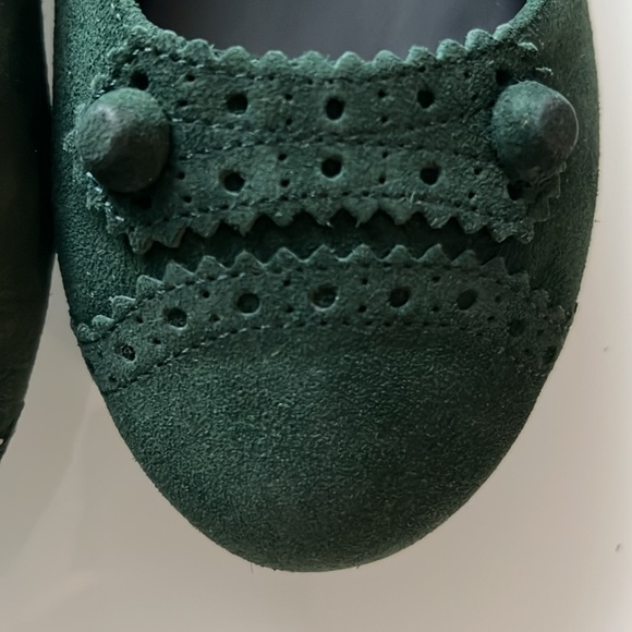 Balenciaga Suede Ballet Flats Dark Green 9.5 - Picture 10 of 11